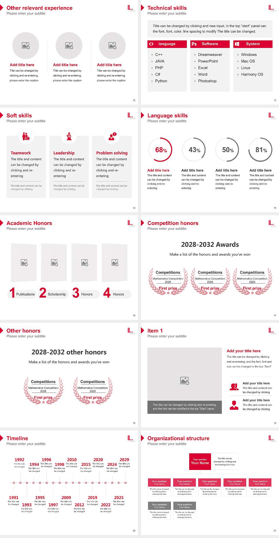 University of Music and Theatre Rostock Resume PPT Template4:3 ratio PPT effect preview image3