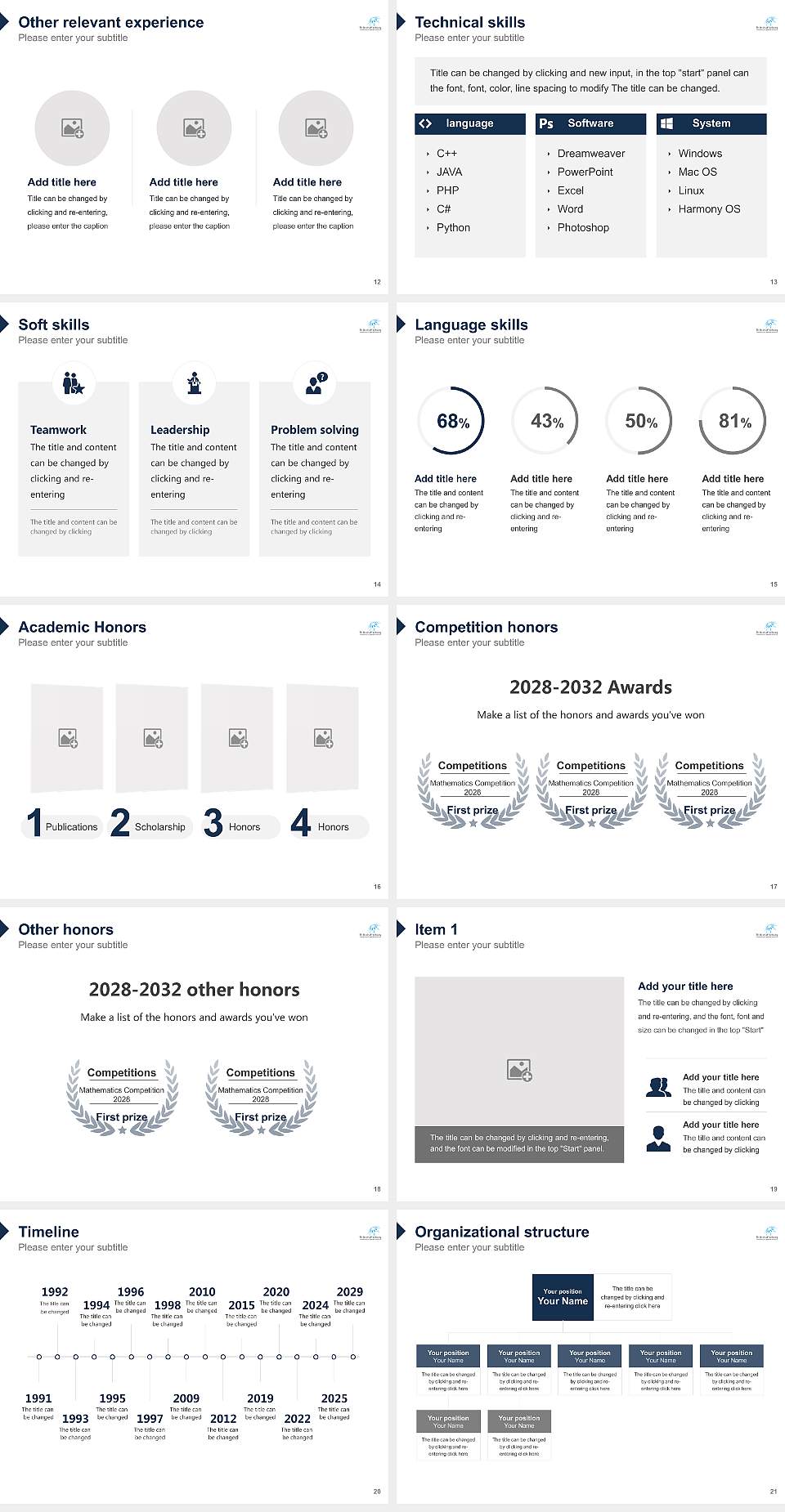 Aschaffenburg University of Applied Sciences Resume PPT Template4:3 ratio PPT effect preview image3
