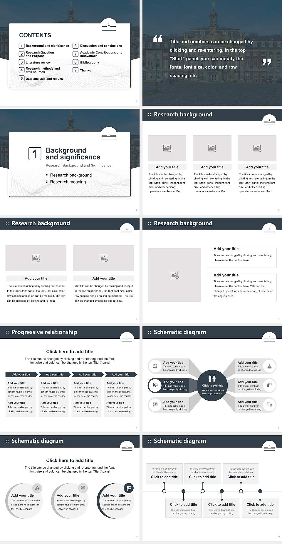 University of Münster Graduation Thesis Defense PPT Template4:3 ratio PPT effect preview image2