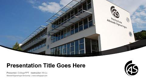 Albstadt-Sigmaringen University Course/Courseware Creation PPT Template