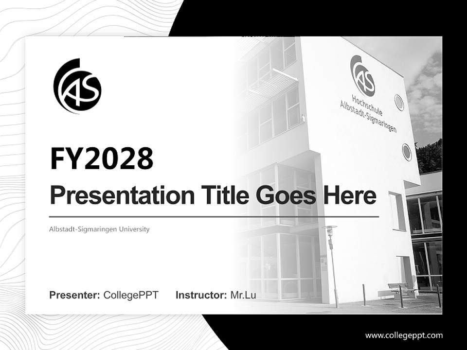 Albstadt-Sigmaringen University Academic Presentation/Research Findings Report PPT Template4:3 ratio PPT effect preview image5