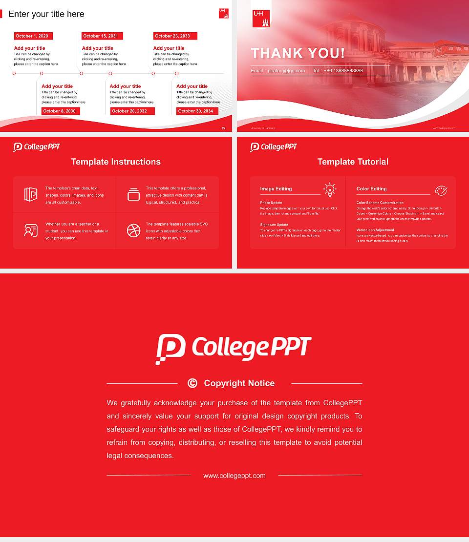 University of Hamburg Lecture Sharing and Networking Event PPT Template16:9 ratio PPT effect preview image4