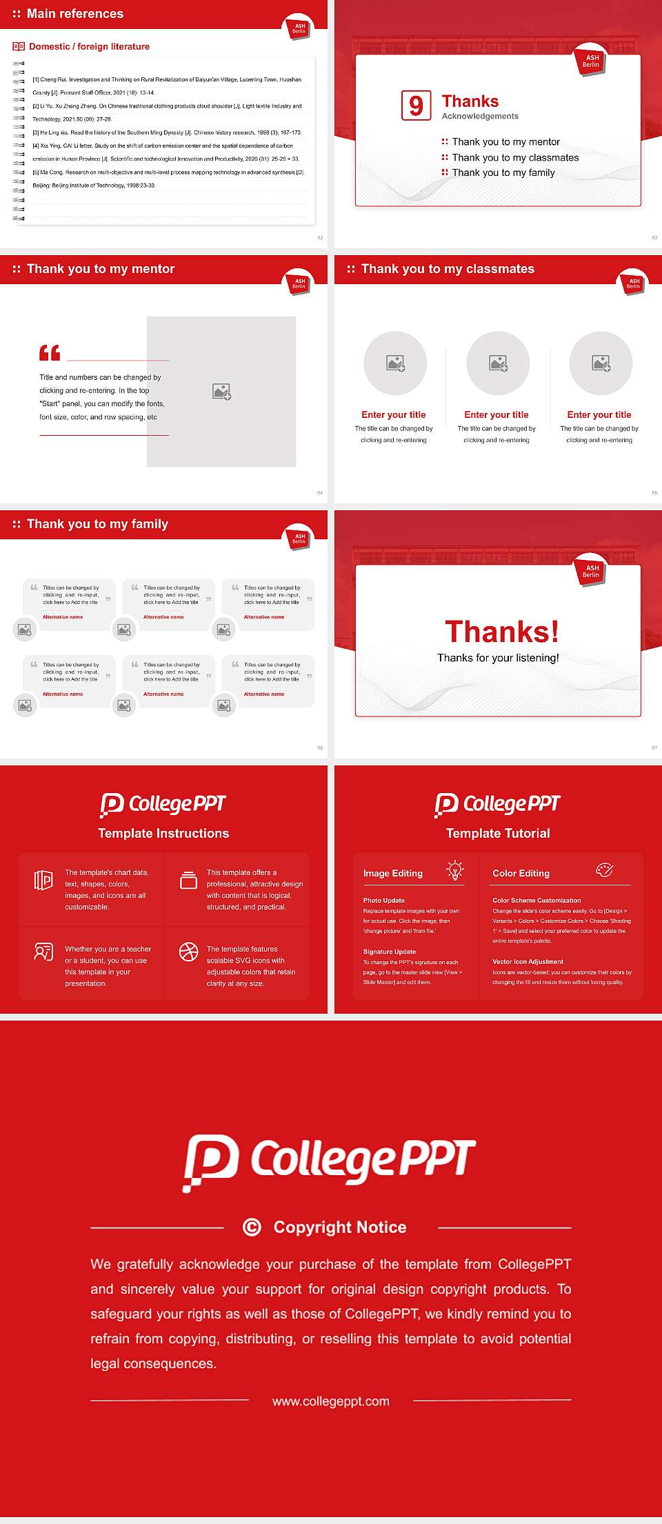 Alice Salomon University of Applied Sciences Berlin Graduation Thesis Defense PPT Template4:3 ratio PPT effect preview image7