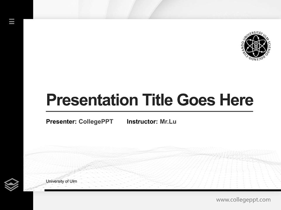 University of Ulm Thesis Proposal/Graduation Defense PPT Template4:3 ratio PPT effect preview image5