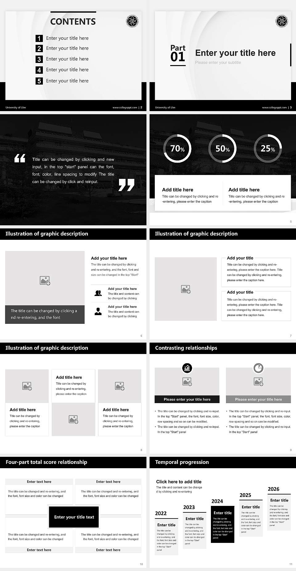 University of Ulm Thesis Proposal/Graduation Defense PPT Template4:3 ratio PPT effect preview image2