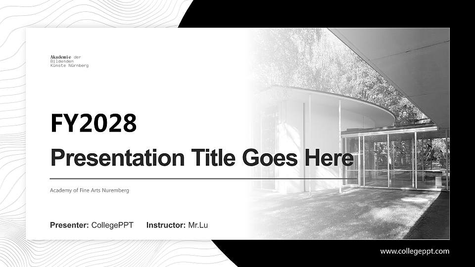 Academy of Fine Arts Nuremberg Academic Presentation/Research Findings Report PPT Template16:9 ratio PPT effect preview image