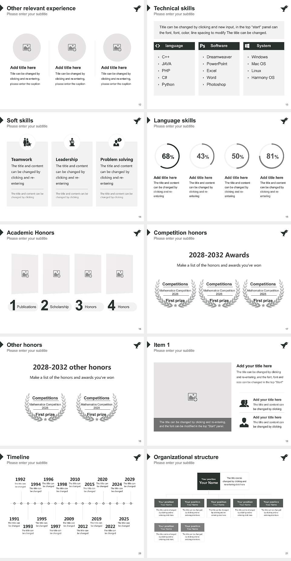 Wismar University of Applied Sciences：Technology, Business and Design Resume PPT Template4:3 ratio PPT effect preview image3