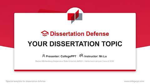 Baden-Württemberg Cooperative State University – Heidenheim campus Graduation Thesis Defense PPT Template