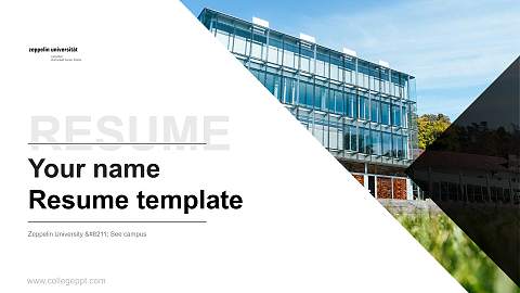 Zeppelin University – See campus Resume PPT Template