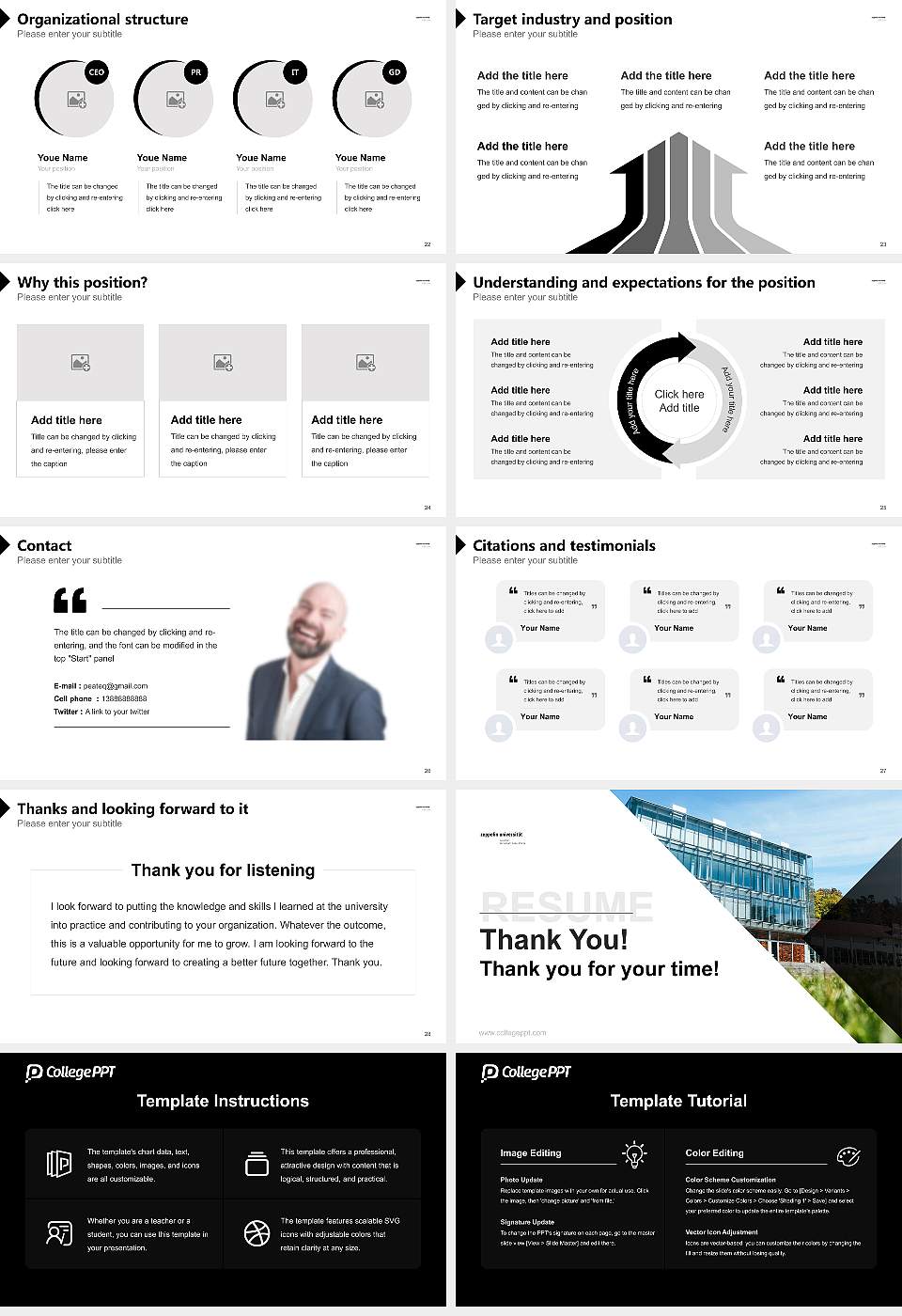 Zeppelin University – See campus Resume PPT Template16:9 ratio PPT effect preview image4