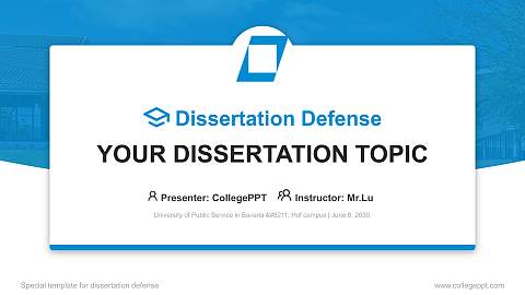 University of Public Service in Bavaria – Hof campus Graduation Thesis Defense PPT Template
