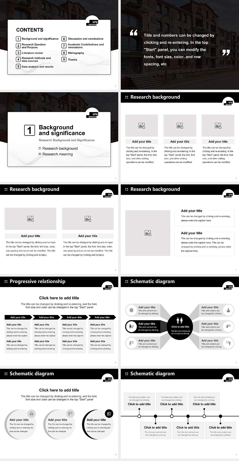 University of the Arts Bremen Graduation Thesis Defense PPT Template4:3 ratio PPT effect preview image2