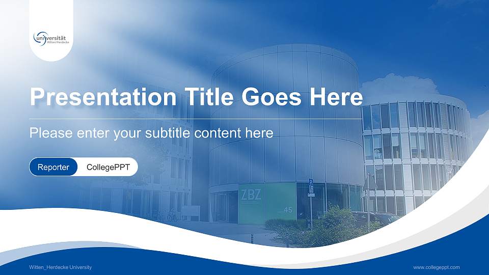 Witten_Herdecke University Lecture Sharing and Networking Event PPT Template16:9 ratio PPT effect preview image