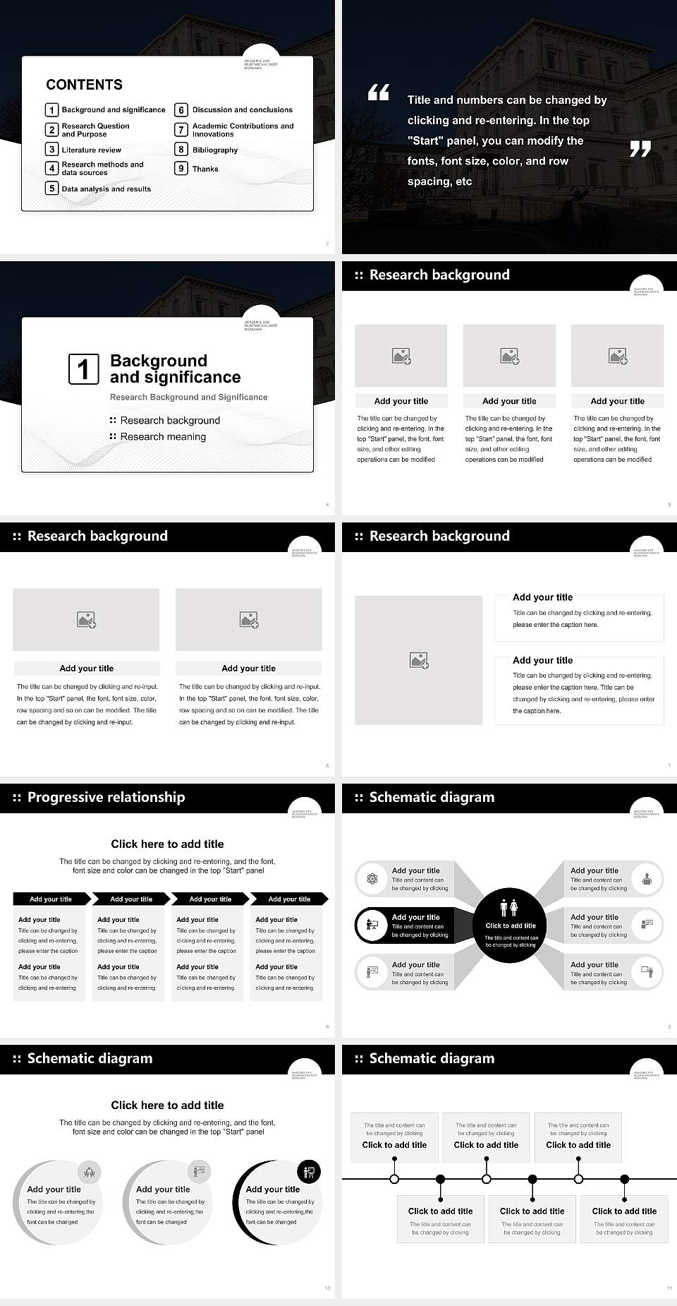 Academy of Fine Arts Munich Graduation Thesis Defense PPT Template4:3 ratio PPT effect preview image2