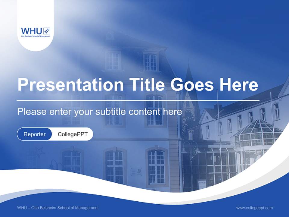 WHU – Otto Beisheim School of Management Lecture Sharing and Networking Event PPT Template4:3 ratio PPT effect preview image4