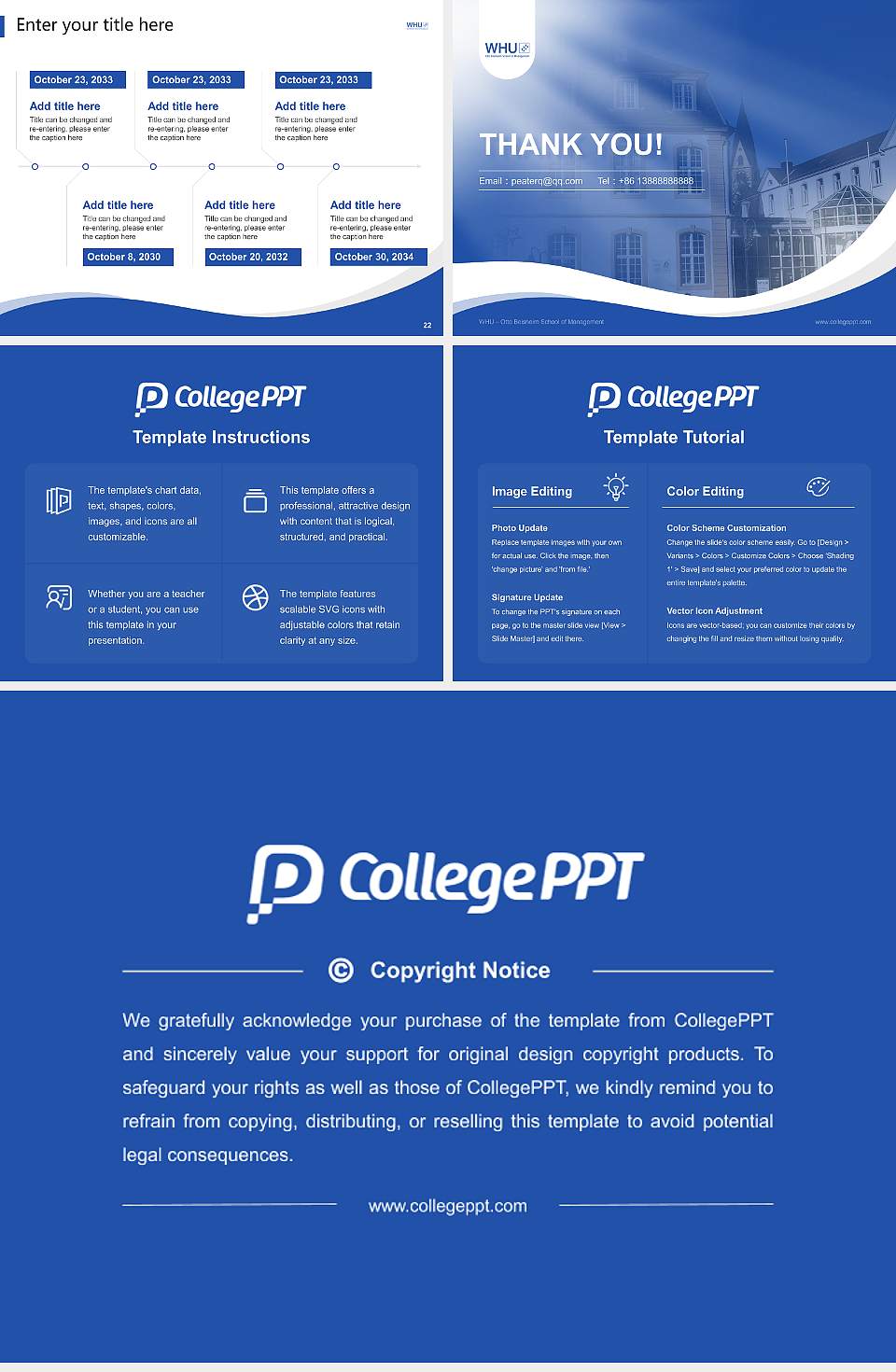 WHU – Otto Beisheim School of Management Lecture Sharing and Networking Event PPT Template4:3 ratio PPT effect preview image4