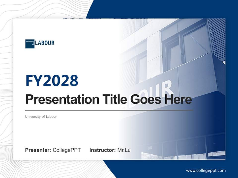 University of Labour Academic Presentation/Research Findings Report PPT Template4:3 ratio PPT effect preview image5