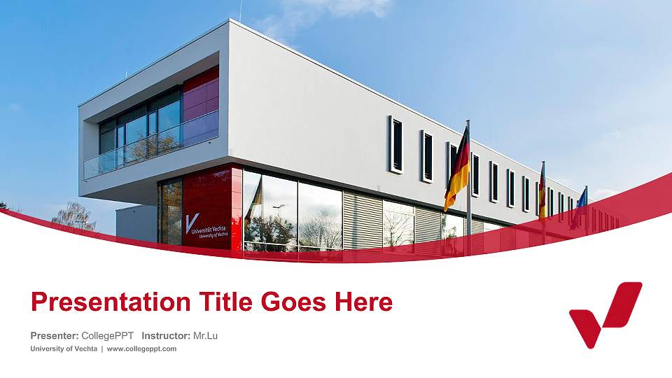 University of Vechta Course/Courseware Creation PPT Template16:9 ratio PPT effect preview image