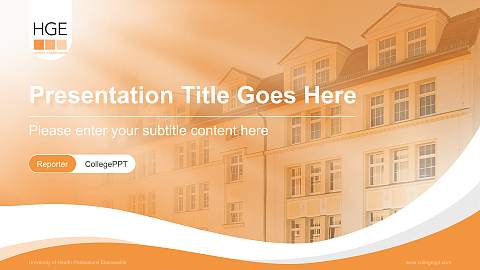 University of Health Professions Eberswalde Lecture Sharing and Networking Event PPT Template