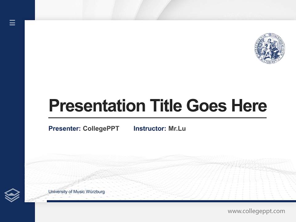 University of Music Würzburg Thesis Proposal/Graduation Defense PPT Template4:3 ratio PPT effect preview image5