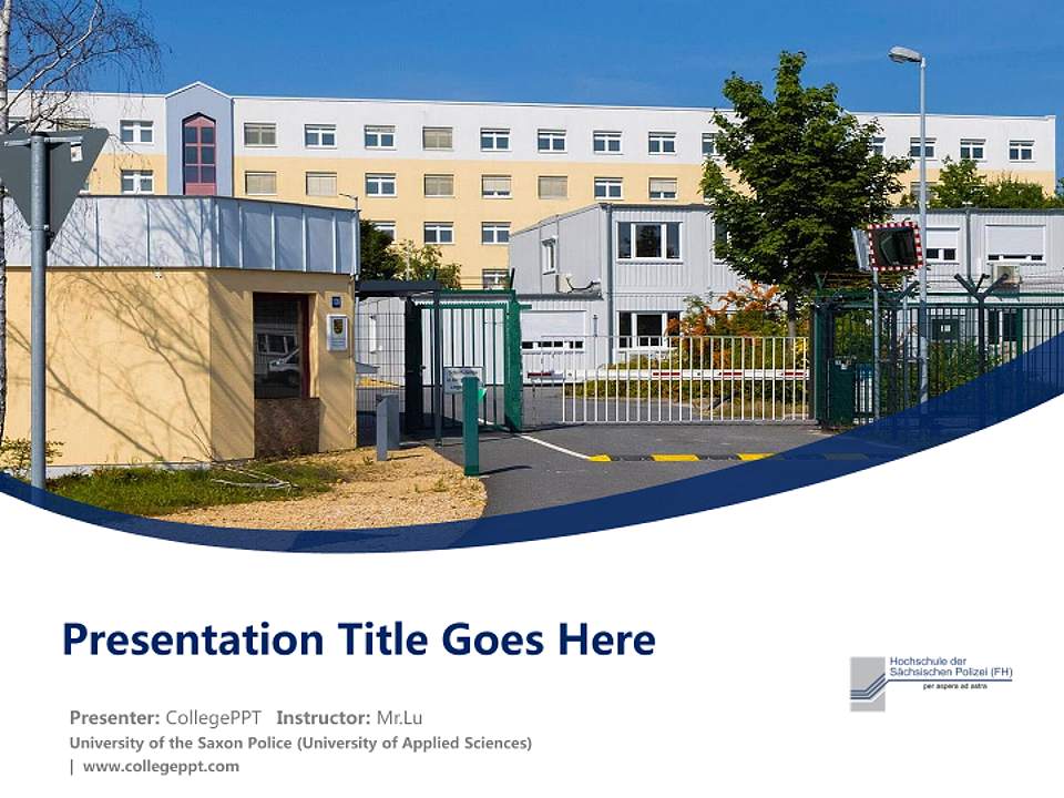 University of the Saxon Police (University of Applied Sciences) Course/Courseware Creation PPT Template4:3 ratio PPT effect preview image5