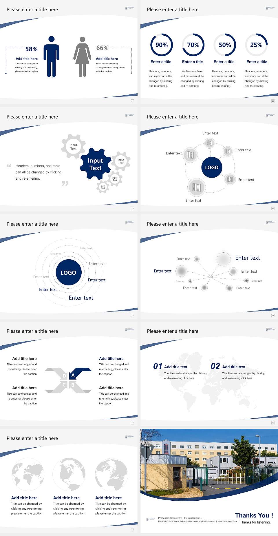University of the Saxon Police (University of Applied Sciences) Course/Courseware Creation PPT Template4:3 ratio PPT effect preview image4