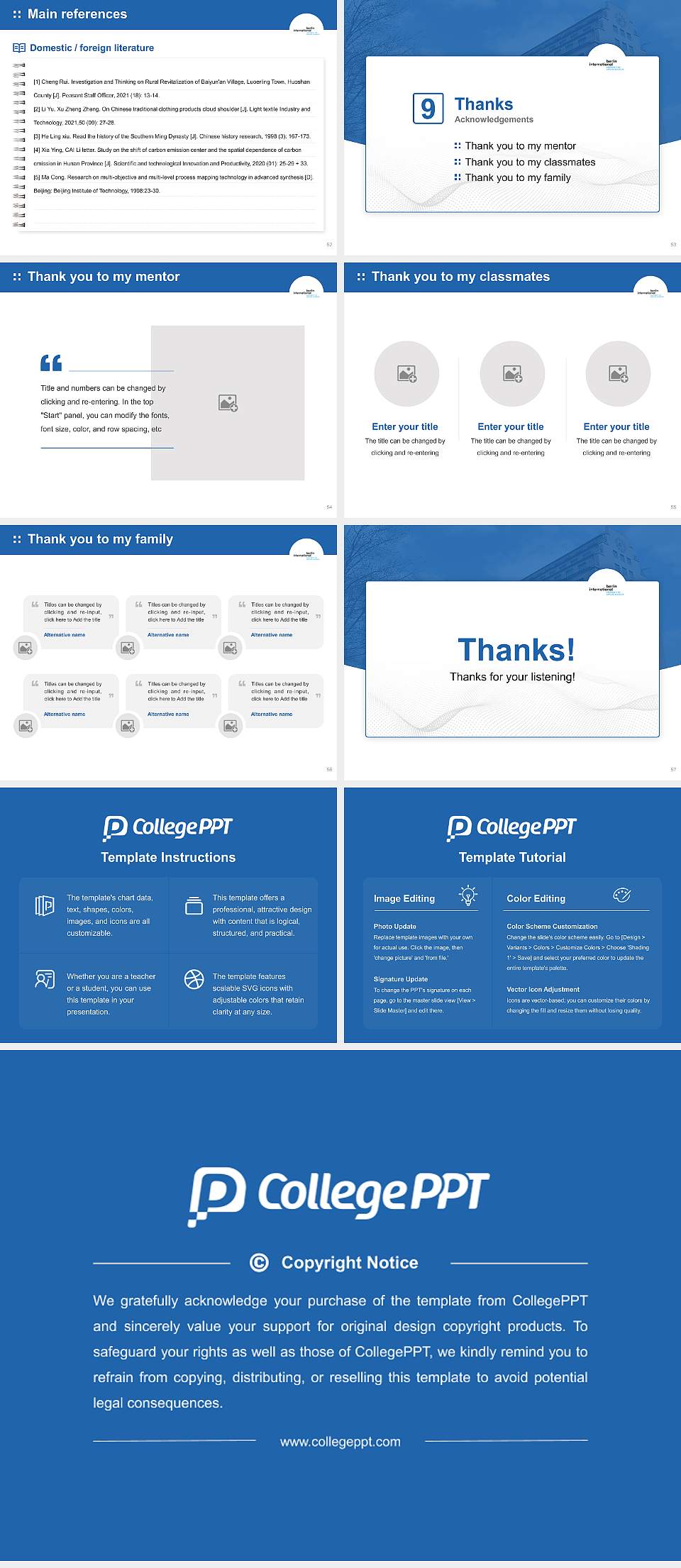 Berlin International University of Applied Sciences Graduation Thesis Defense PPT Template4:3 ratio PPT effect preview image7