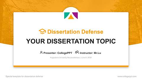 Augustana University Neuendettelsau Graduation Thesis Defense PPT Template