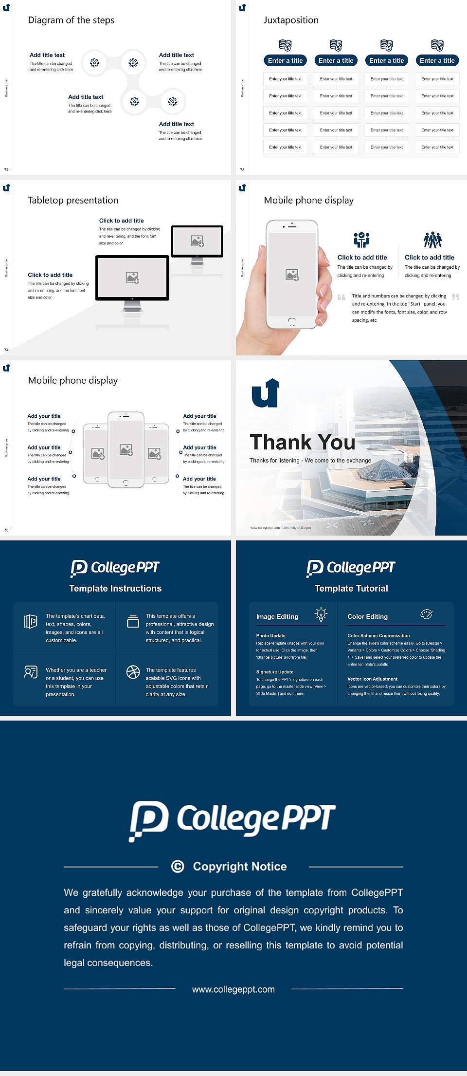 University of Siegen Competition/Entrepreneurship Contest PPT Template4:3 ratio PPT effect preview image9