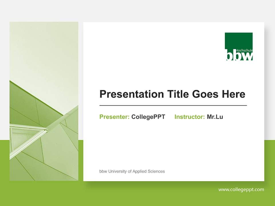 bbw University of Applied Sciences General PPT Template4:3 ratio PPT effect preview image6