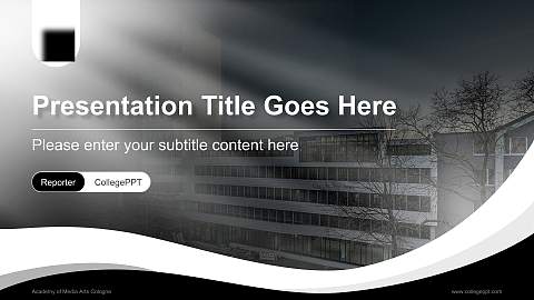 Academy of Media Arts Cologne Lecture Sharing and Networking Event PPT Template