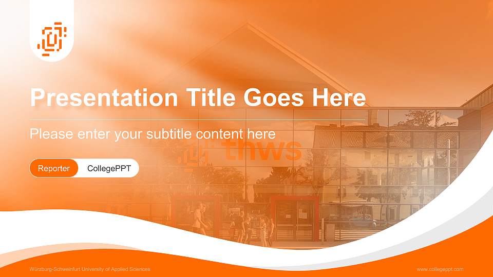 Würzburg-Schweinfurt University of Applied Sciences Lecture Sharing and Networking Event PPT Template16:9 ratio PPT effect preview image