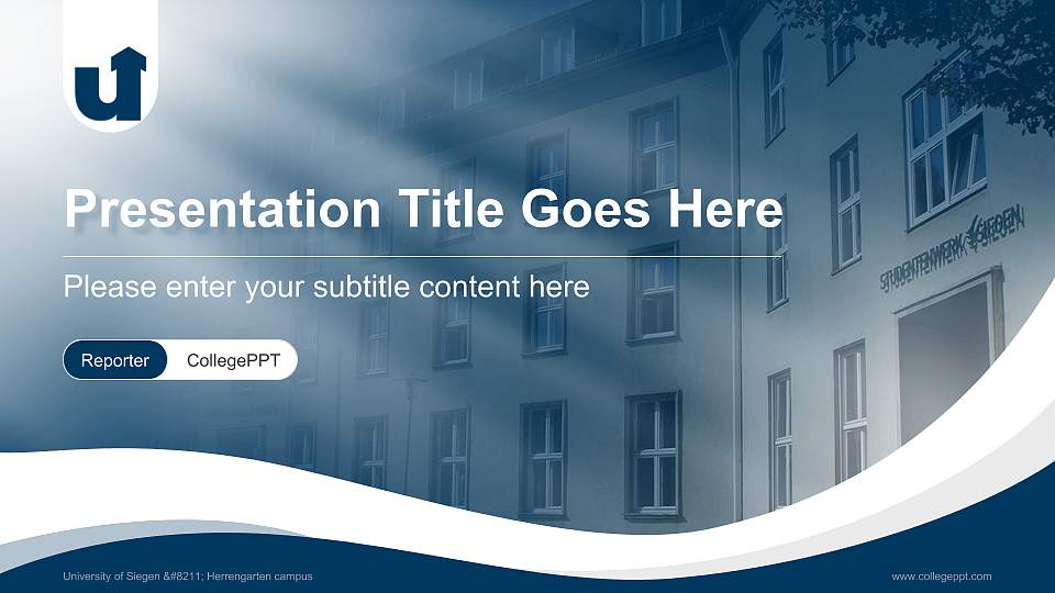 University of Siegen – Herrengarten campus Lecture Sharing and Networking Event PPT Template16:9 ratio PPT effect preview image