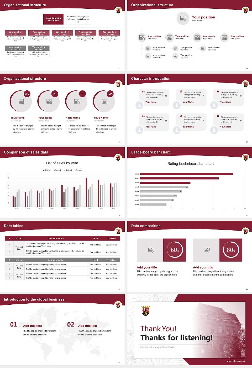 University of Public Administration Rhineland-Palatinate Academic Presentation/Research Findings Report PPT Template16:9 ratio PPT effect preview image4