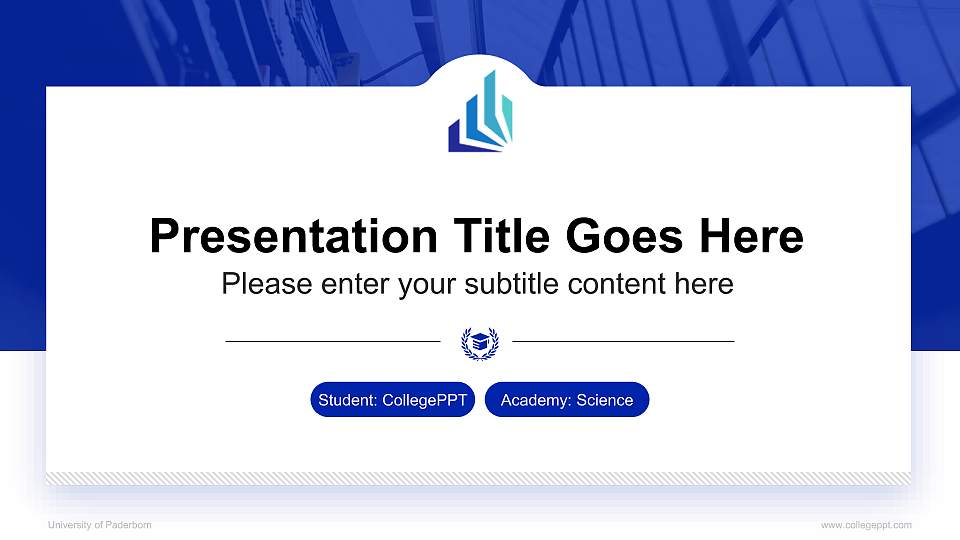 University of Paderborn National Scholarship Defense PPT Template16:9 ratio PPT effect preview image