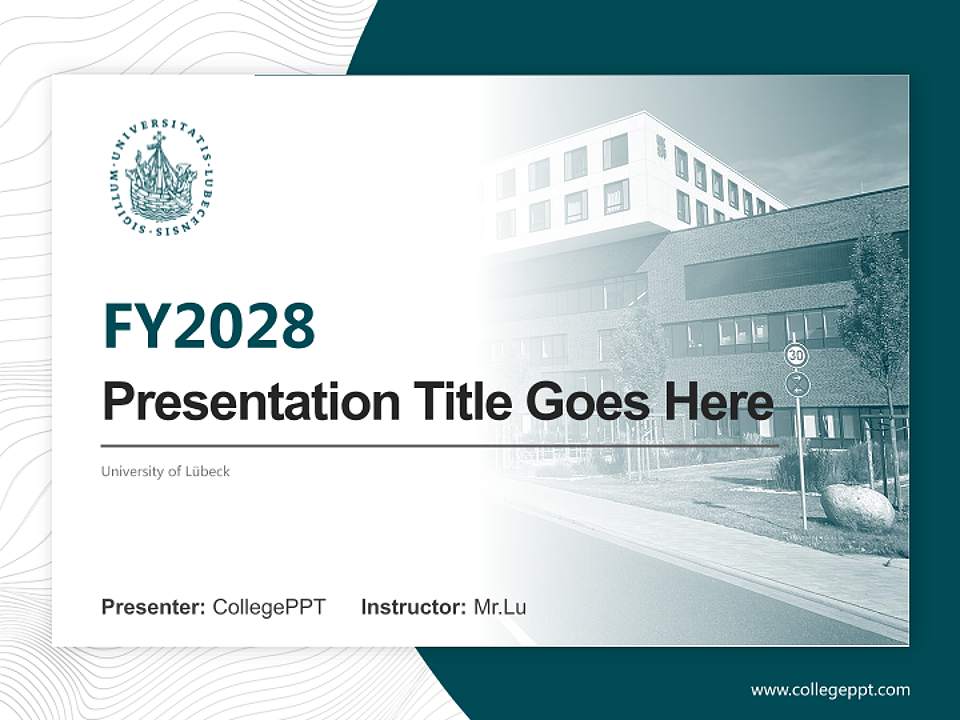University of Lübeck Academic Presentation/Research Findings Report PPT Template4:3 ratio PPT effect preview image5