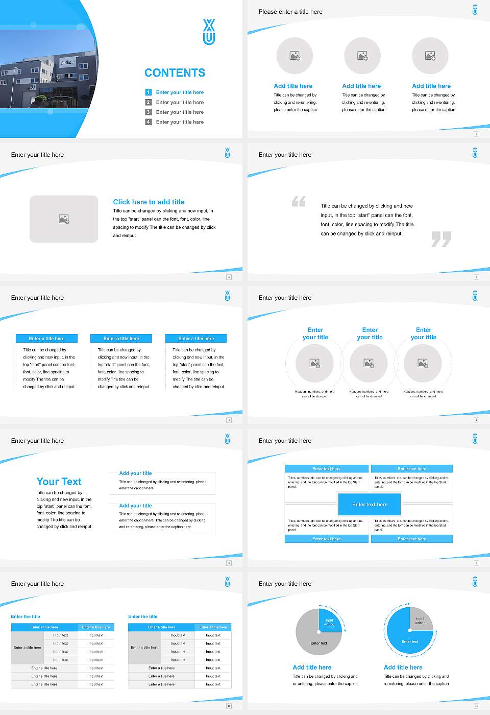 XU Exponential University of Applied Sciences Course/Courseware Creation PPT Template16:9 ratio PPT effect preview image2