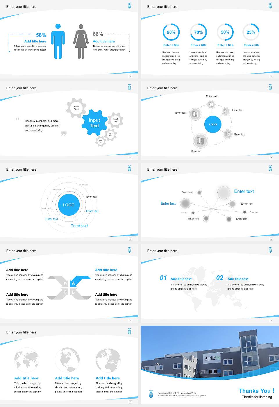 XU Exponential University of Applied Sciences Course/Courseware Creation PPT Template16:9 ratio PPT effect preview image4