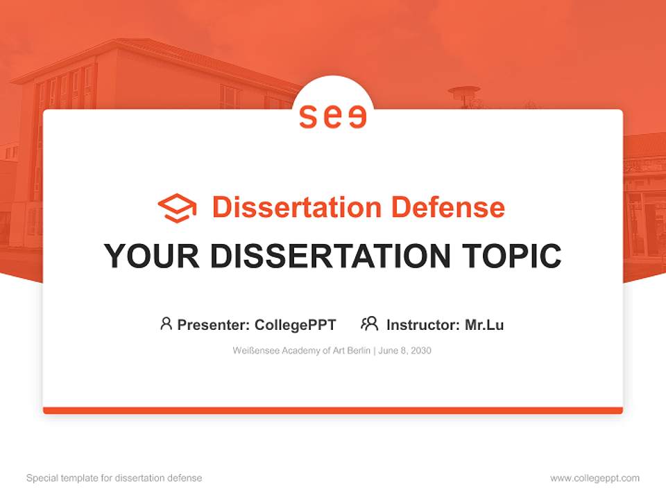 Weißensee Academy of Art Berlin Graduation Thesis Defense PPT Template4:3 ratio PPT effect preview image7