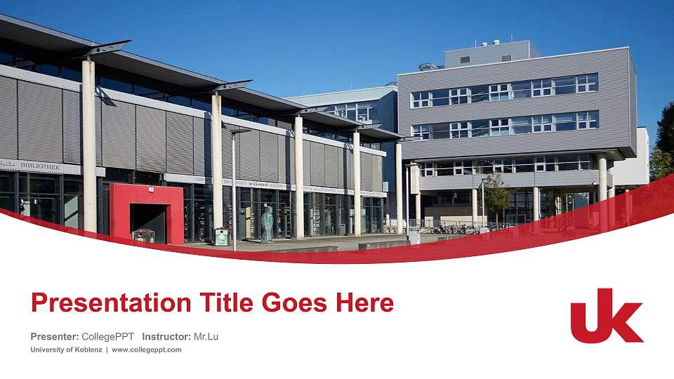 University of Koblenz Course/Courseware Creation PPT Template16:9 ratio PPT effect preview image