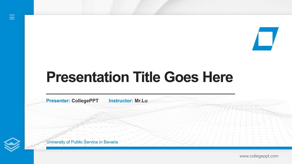 University of Public Service in Bavaria Thesis Proposal/Graduation Defense PPT Template16:9 ratio PPT effect preview image