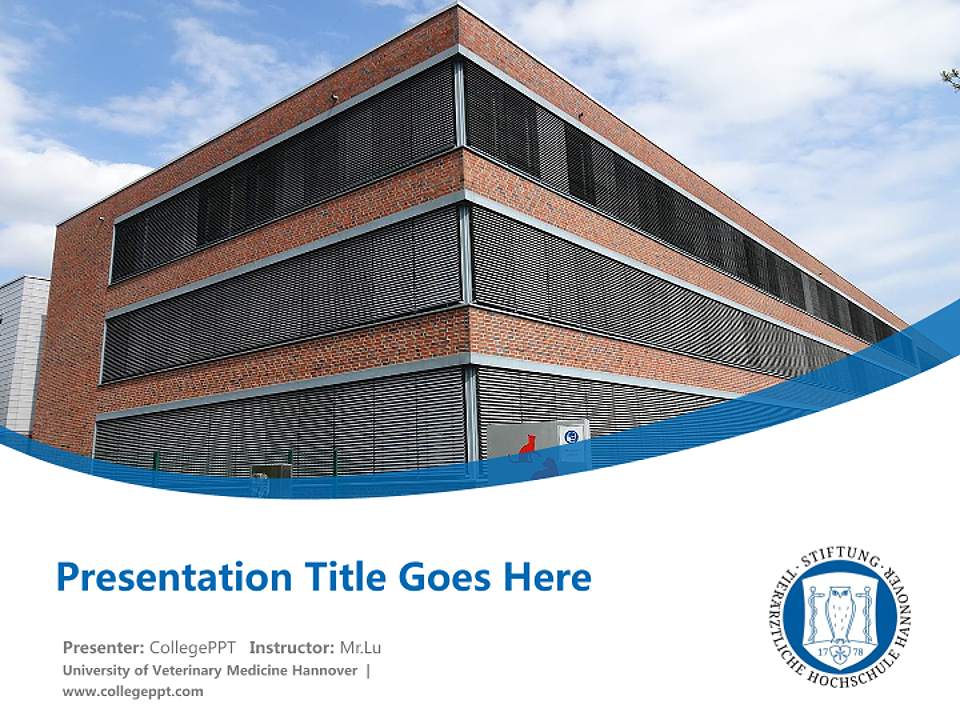University of Veterinary Medicine Hannover Course/Courseware Creation PPT Template4:3 ratio PPT effect preview image5