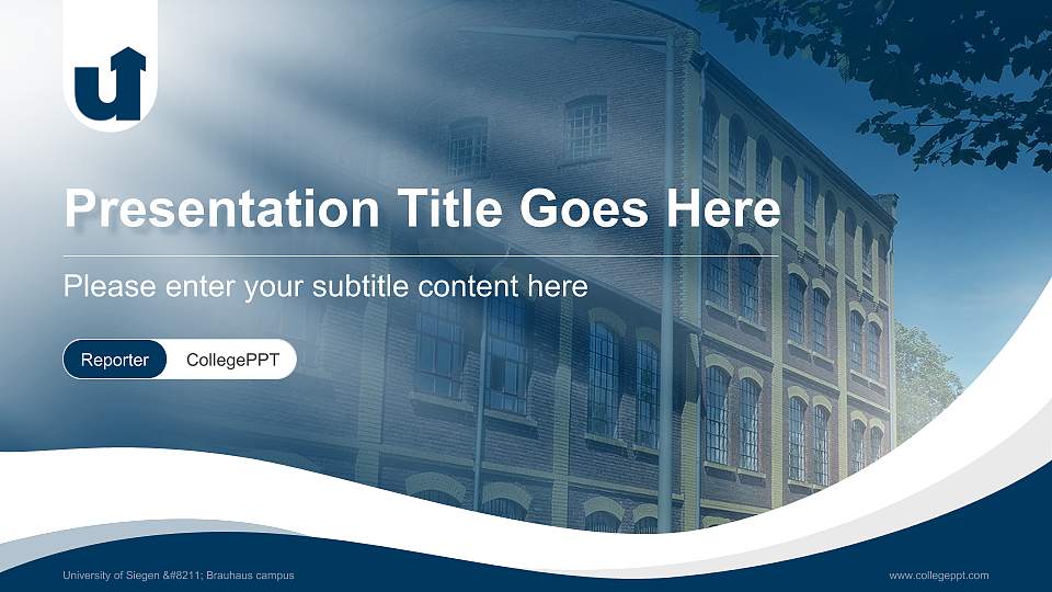 University of Siegen – Brauhaus campus Lecture Sharing and Networking Event PPT Template16:9 ratio PPT effect preview image