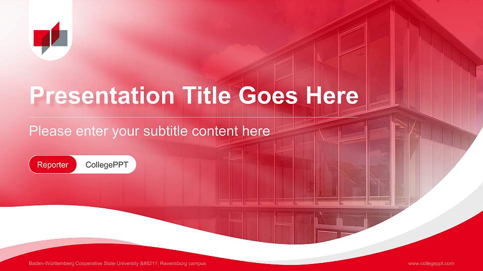 Baden-Württemberg Cooperative State University – Ravensburg campus Lecture Sharing and Networking Event PPT Template16:9 ratio PPT effect preview image