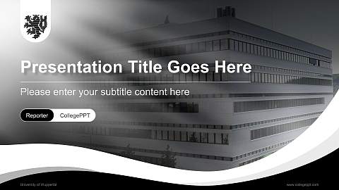 University of Wuppertal Lecture Sharing and Networking Event PPT Template
