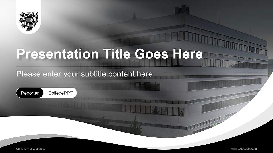 University of Wuppertal Lecture Sharing and Networking Event PPT Template16:9 ratio PPT effect preview image