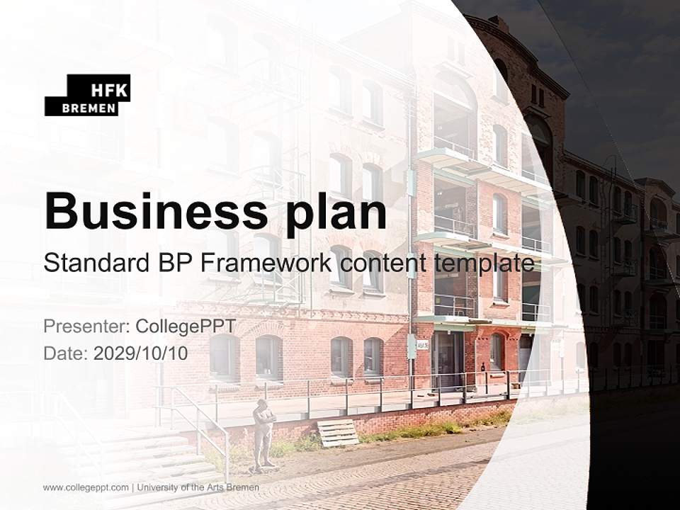 University of the Arts Bremen Competition/Entrepreneurship Contest PPT Template4:3 ratio PPT effect preview image9