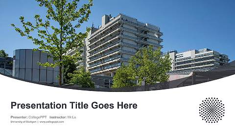 University of Stuttgart Course/Courseware Creation PPT Template