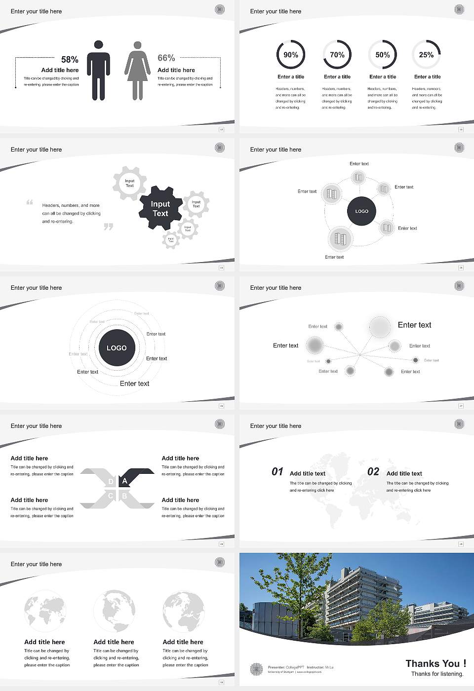 University of Stuttgart Course/Courseware Creation PPT Template16:9 ratio PPT effect preview image4