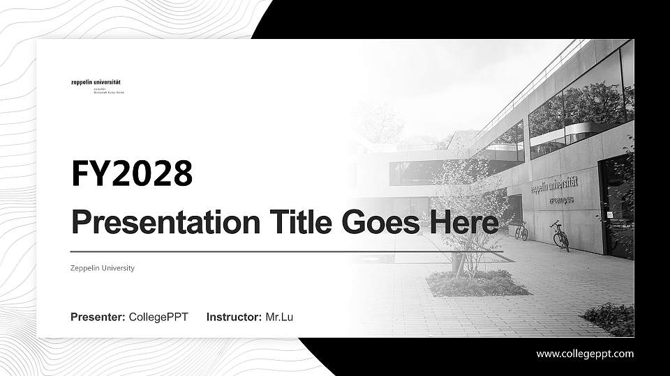 Zeppelin University Academic Presentation/Research Findings Report PPT Template16:9 ratio PPT effect preview image